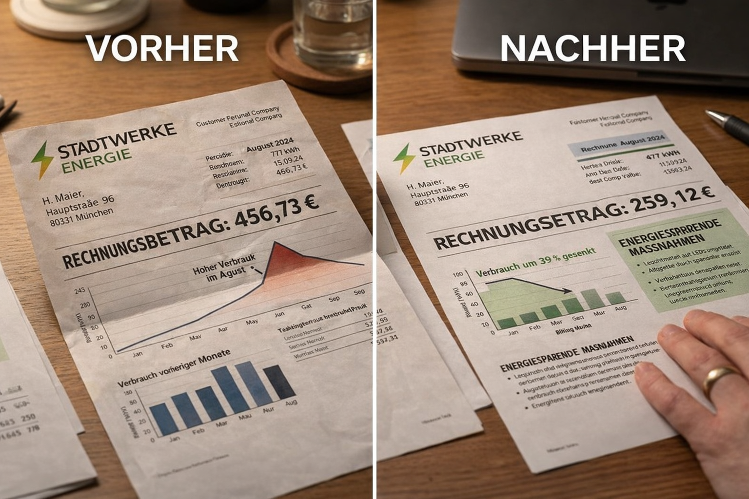 Warme Innenbeleuchtung in einem Wohnraum